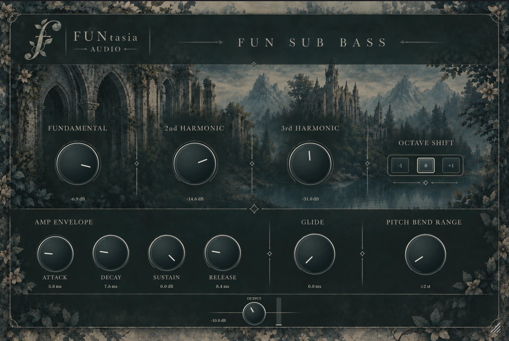 FUN Sub Bass synthesizer interface